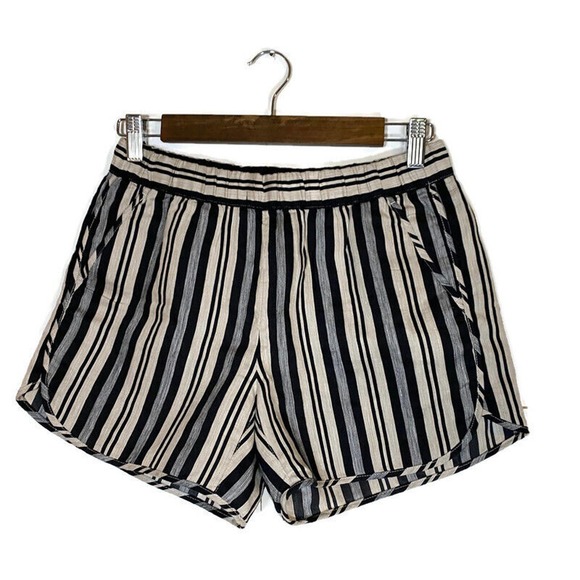 Madewell Pants - Madewell Linen Blend Shorts Sz XS Striped Pockets Beach Festival Preppy